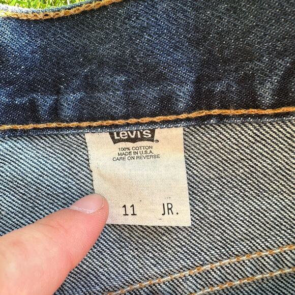 Vintage Levis 550 Jeans Shorts Size 32 JR 11 Relaxed Fit Denim Mid-Rise USA Made - Picture 3 of 13